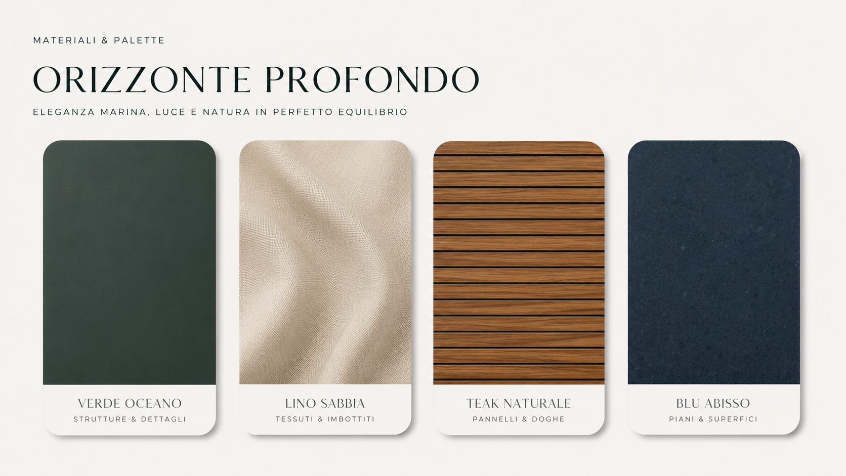 Materiali e palette Orizzonte Profondo